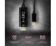 Axagon RVDM-HI14C2 Mini DisplayPort - HDMI kabel 1.8m, 4K/30Hz - 1485476 - zdjęcie 5
